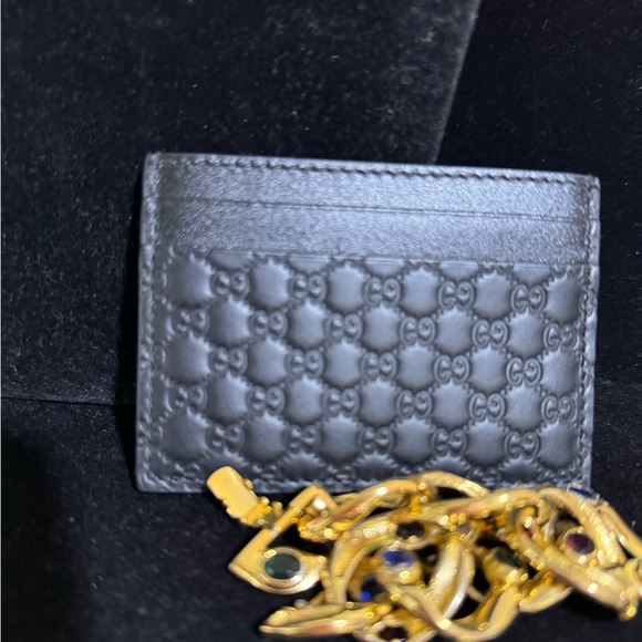 Gucci Guccissima card holder Black Brand New - Picture 5 of 5